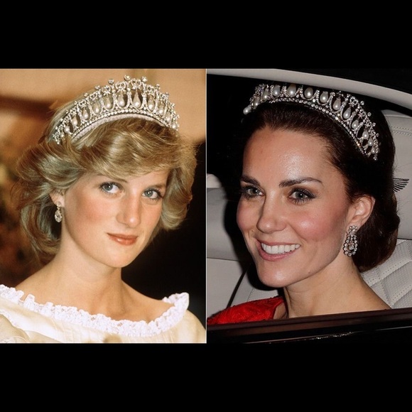 Princess Diana Teardrop Pearl & Crystal Tiara main image 4